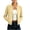 Yellow, variant on Staron Women's Zip Up Jacket Cropped Casual Knit Cardigan Sweater Full Zipper Round Neck Long Sleeve Solid Slim Lightweight Spring Fall Outerwear Beige L