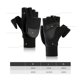 thumbnail image 5 of Guantes de invierno de lana para hombre, gruesos y cálidos, de punto, con medio dedo y muñequera, para entrenamiento deportivo al aire libre, suministros para montar a caballo (negro, talla M), 5 of 6