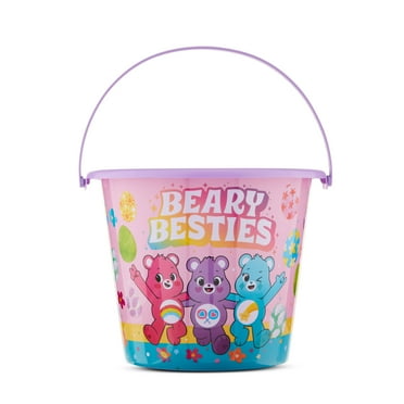 Care Bears Plastic Jumbo Easter Pail by Ruz, 7 inches Tall, Made with Recycled Plastic, Pink