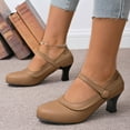 thumbnail image 4 of Dakaela Escarpins pour Femmes à Bout Fermé à Plateforme Mary Jane à Petits Talons pour Mariage Bureau Danse Chaussures de Robe, 4 of 8