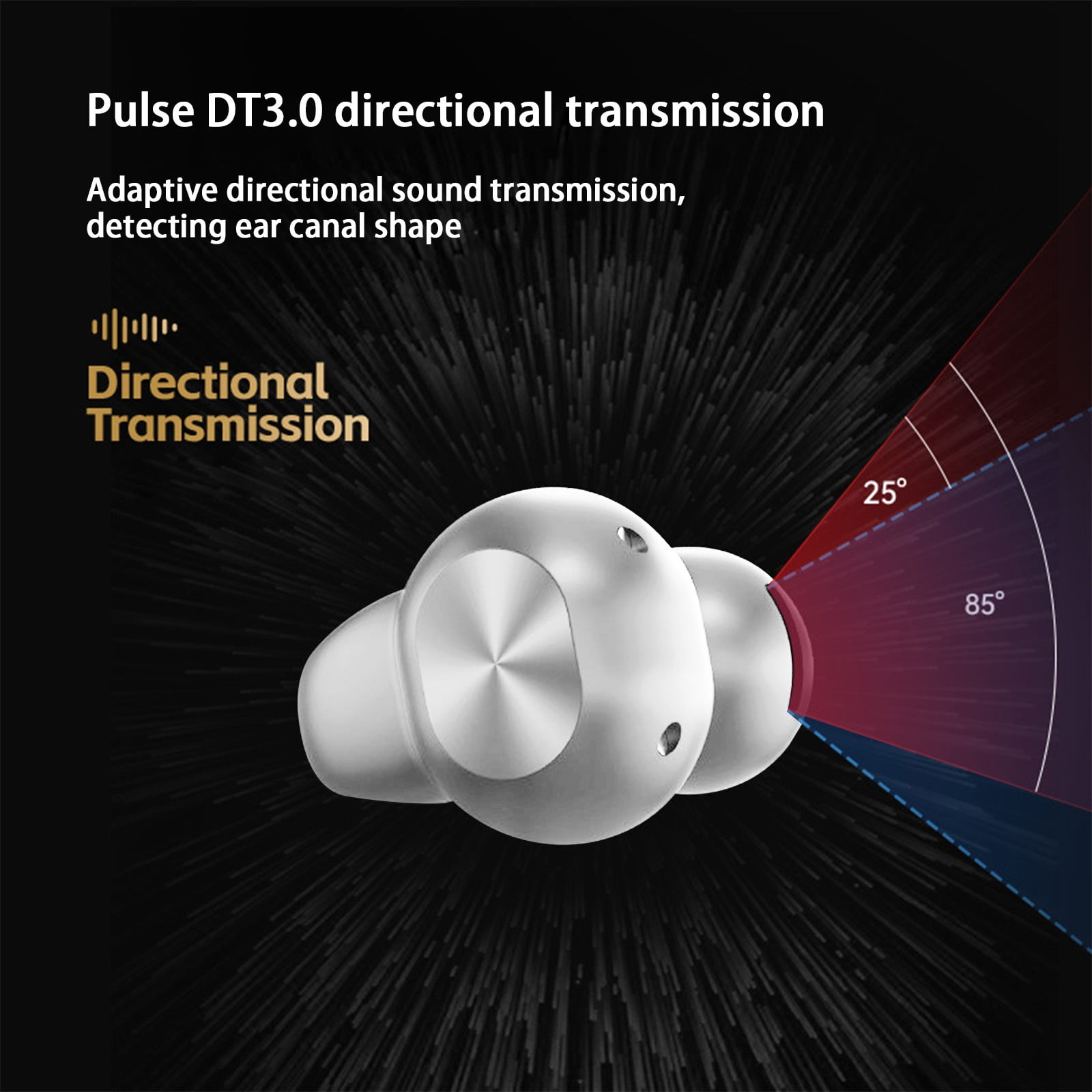 Weloille Earring Wireless Earbuds Bluetooth 5.3 Long Duration Playback Open Ear Headphones For Men,Women,and Kids-Black