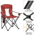 thumbnail image 2 of Mesh Folding Camping Chairs For Adults Red Oversized Portable Outdoor Chairs, Weight Capacity 375lbs, With Cup Holder, Storage Pocket, Carry Bag, 2 of 6