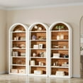 thumbnail image 6 of Tribesigns 6-Tier White Arched Bookshelf, 75.98" Tall Arched Bookcase with Storage Shelves, Floor Standing Open Display Shelving Unit for Living Room, Bedroom, Home Office (White, 6-Tier), 6 of 16