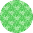 thumbnail image 1 of Ahgly Company Machine Washable Indoor Round Transitional Neon Green Area Rugs, 3' Round, 1 of 7
