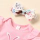 thumbnail image 5 of Vestido Para Niñas, Ropa Para Niñas Pequeñas, Conejito De Pascua, Estampado De Flores, Sin Mangas, Traje De Falda De Una Pieza, Ropa Para Niños De Dos Piezas, Rosa Odeerbi LM103-5560, 5 of 9