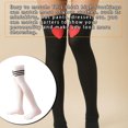 thumbnail image 3 of Minnieouse 1 par de calcetines altos hasta el muslo por encima de la rodilla de 40 cm JK elasticidad estilo pijo medias hasta el muslo para diario Medias Raya negra Minnieouse AP008228-17B, 3 of 6