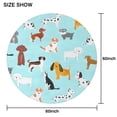 thumbnail image 6 of Cartoon Dog Round Tablecloth 60"x60",Wrinkle Wipeable Table Cloth for Kitchen Dining Room Picnic Patio Party, 6 of 6