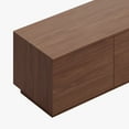 thumbnail image 4 of POVISON Minimalist TV Stand, Wood Media Console with Drawers, Walnut Veneer, 78" Fully-Assembled, 4 of 9