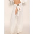 thumbnail image 2 of KelaJuan Women Summer Fashion Club Pants Open Crotch Wide Leg Sequin Party Pants for Cocktail, Cosplay, Stage, 2 of 5