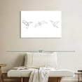 thumbnail image 2 of Elephant Stock Line Hummingbirds Wall Art - Horizontal Canvas Wall Art - Living Room Wall Decor - Animal Canvas - White And Black Decor - 36" x 24", 2 of 8