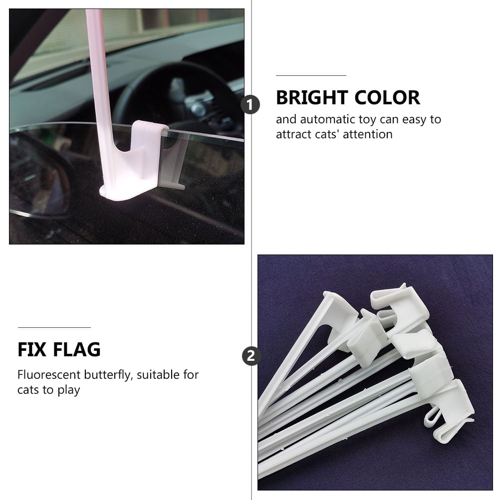 20 Pack Small Car Flags with Flagpoles and Holders, Window Mount Flagpole Set for Vehicles, and Easy to Install