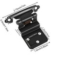 thumbnail image 2 of ZOENHOU  50 PCS/25 Pairs 2-3/4 Inch Face Mount Inset/Offset Soft Closing Hinges, Soft Close Cupboard Door Hinges Overlay Cabinet Hinges, Brushed Satin Nickel, Black, with Screws, 2 of 6