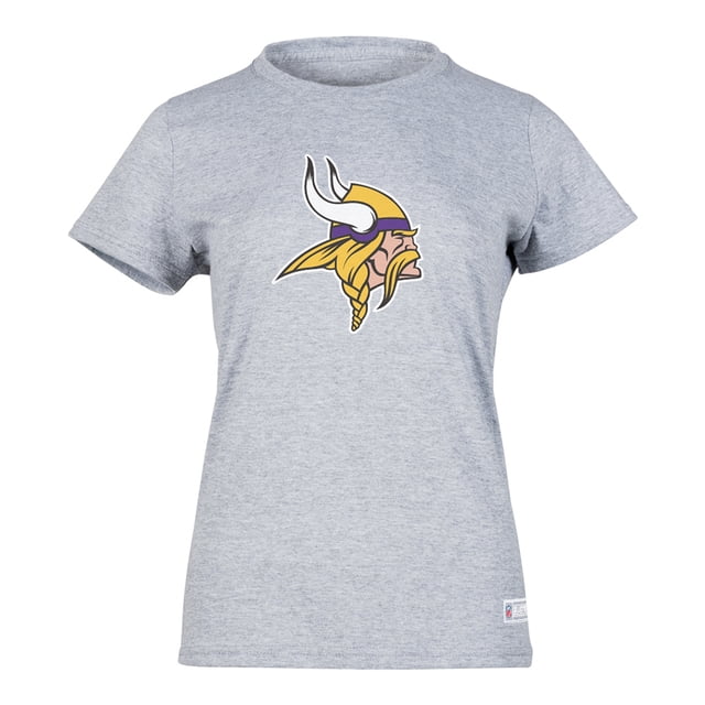 NFL Playera Aficionado Básica Minnesota Vikings Gris para Mujer, Talla Extra Grande