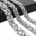 thumbnail image 2 of QQTDFG Fashion Women Men 6/8/10mm Stainless Steel Byzantine Chain Bracelet or Necklace-8mm-9.5inch bracelet, 2 of 9