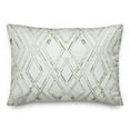 thumbnail image 2 of Creative Products White and Green Diamond 20 x 14 Spun Poly Pillow, 2 of 3