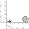 thumbnail image 6 of Gem Stone King 1.64 Ct Oval Checkerboard Purple Amethyst Black Onyx 925 Sterling Silver Ring, 6 of 6