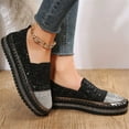 thumbnail image 5 of Tawop Slip Resistant Work Shoes for Women Slip On Casual Flat Black Size 4.5, 5 of 9