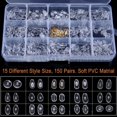 thumbnail image 2 of SUTENGDA 15 Styles Tampons de Nez Accessoire de Remplacement pour Lunettes de Soleil Vis sur Lunettes Outil de Réparation Doux, 2 of 15