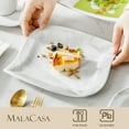 thumbnail image 3 of MALACASA, Series Elvira, 60-Piece Porcelain Dinnerware Set, Marble Grey Dinner Set, Service for 12, 3 of 7