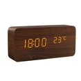 thumbnail image 1 of Led Alarm Clock Wooden Watch Table Voice Control Digital Wood Despertador Usb/aaa Powered Electronic Desktop Clocks, 1 of 1