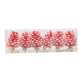 thumbnail image 4 of 6 piezas de piñas artificiales perfecl colgantes Navidad Rojo 7 x 4 x 4 cm, 4 of 8