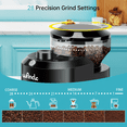 thumbnail image 2 of Wancle Burr Coffee Grinder - Electric Coffee Bean Grinder - Adjustable with 28 Settings - 2-12 Cups - Professional Electric Flat Burr Grinder (Plastic, Black), 2 of 7
