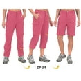 thumbnail image 4 of Little Donkey Andy Women's Stretch Convertible Pants, Zip Off Quick Dry Hiking Pants Pink Lemonade Size 3XL, 4 of 5