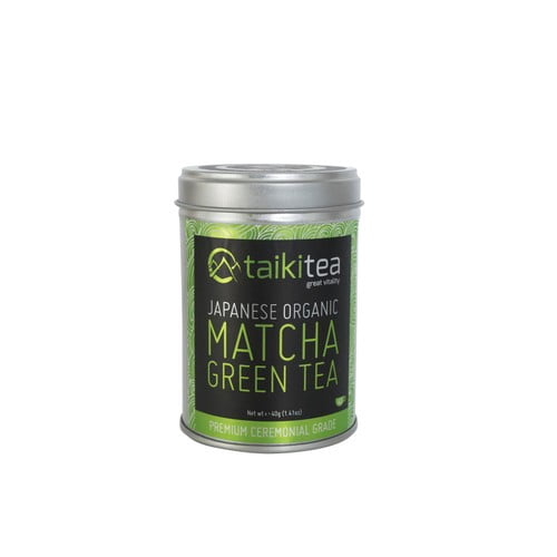 Taiki Tea Premium Organic Ceremonial Matcha Tin 40g, British Import (Pack of 2)