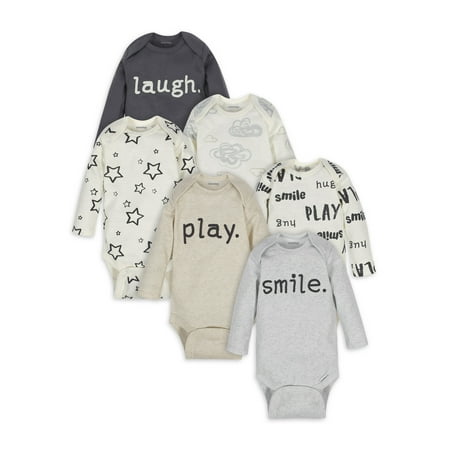 

Onesies Brand Baby Boy or Girl Gender Neutral Long Sleeve Bodysuits Set 6-Pack