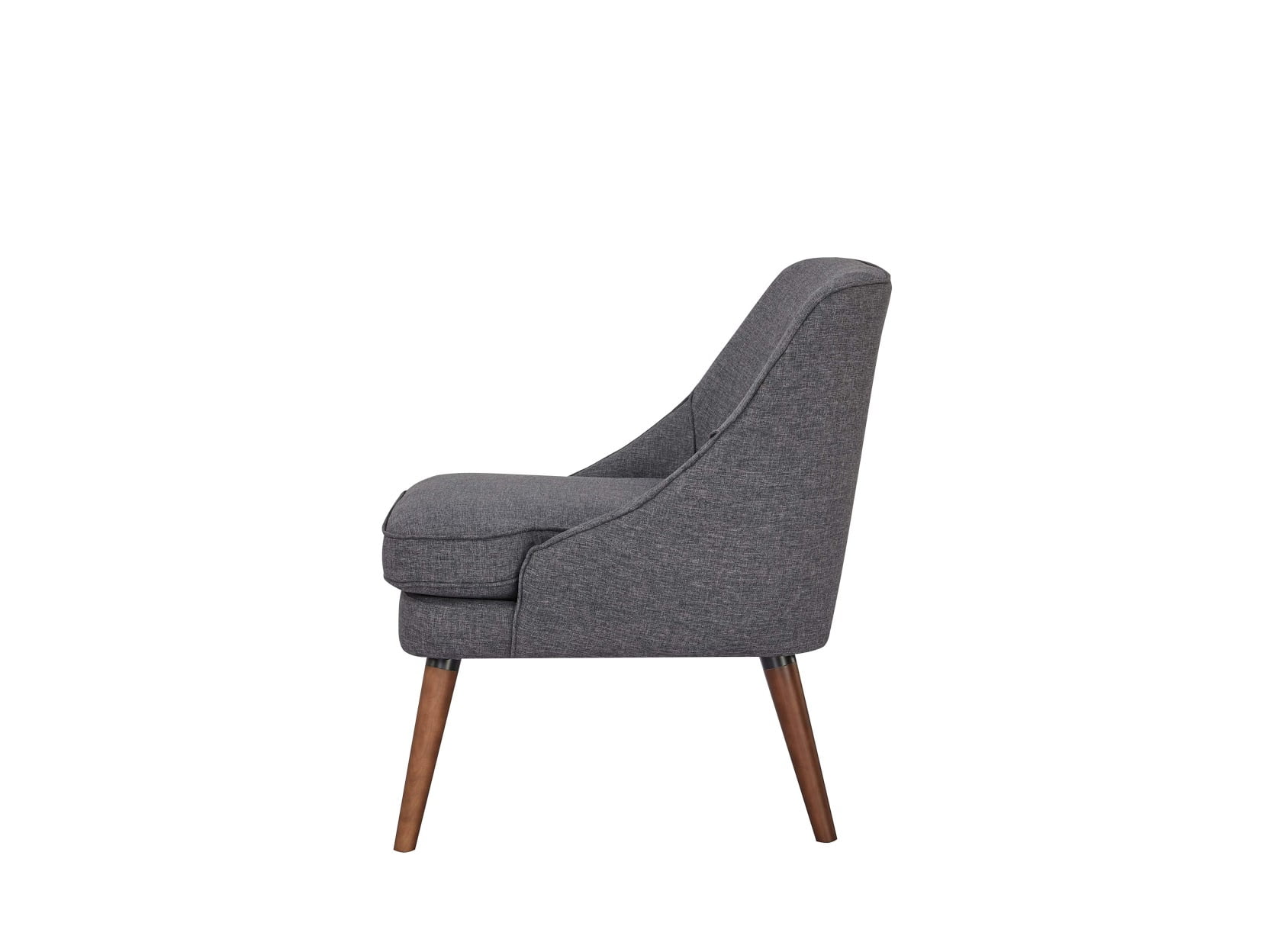 A&D Home Dana Linen Accent Chair, Dark Gray