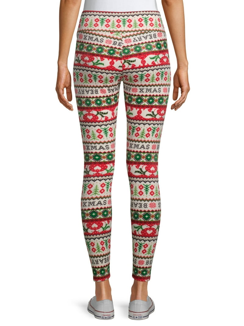 No Boundaries Juniors' Plush Warm Stretch Velour Christmas