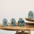 thumbnail image 4 of 4Pcs Buddha Statue Cute Little Monk Figurine For Office Car Fish Decor Supplies (4 Not), 4 of 10