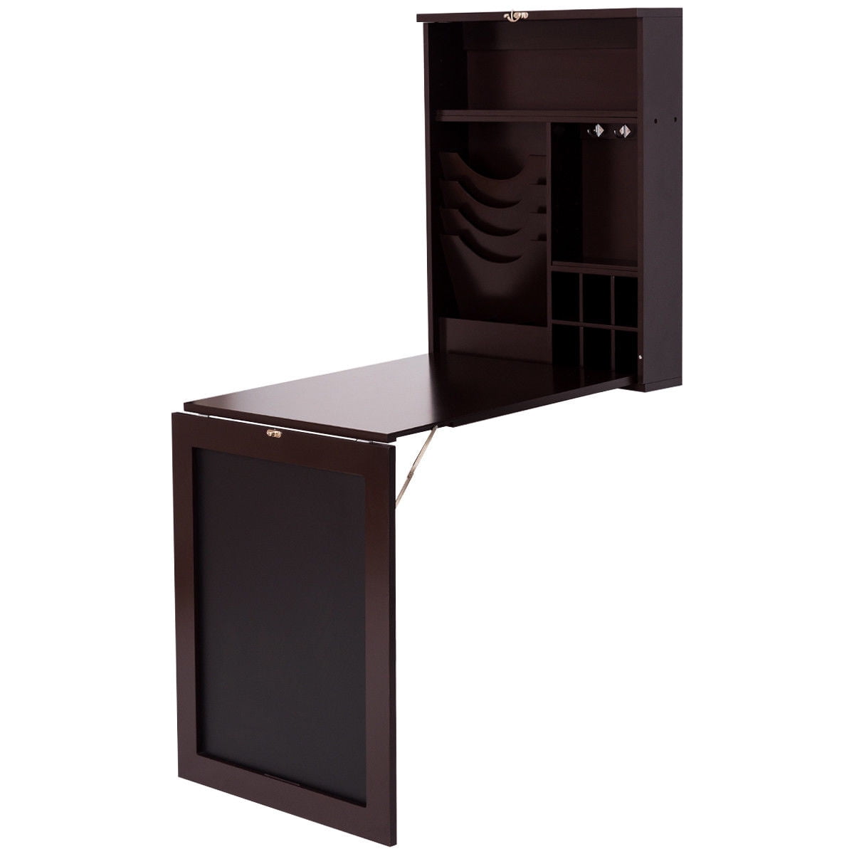 Costway space saver convertible outlet wall mounted desk