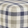 thumbnail image 2 of Benjara BM206308 Checkered Fabric Upholstered Oversized Accent Ottoman, White & Blue, 2 of 3