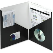 Smead, SMD87990, Two-pocket Colored Folders, 25 / Box, Black