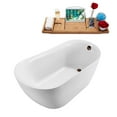 thumbnail image 3 of 67" Streamline N281ORB Soaking Freestanding Tub and Tray With Internal Drain, 3 of 8