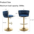 Woven Stools Set of 4 Counter Height Stools with Low Back Gold Swivel