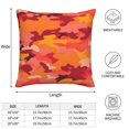 thumbnail image 2 of Multi-Size Linen Sofa Pillow Cover Invisible Zipper Open And Close Strong Use For Sofa Chair Garden Sofa Car Vector Camouflage Pattern Orange Red_1 18"X18", 2 of 8