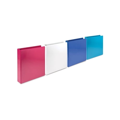 Samsill MP28598 Economy 3 Ring View Binders, 1.5' Round Assorted Colors, 4 Pack