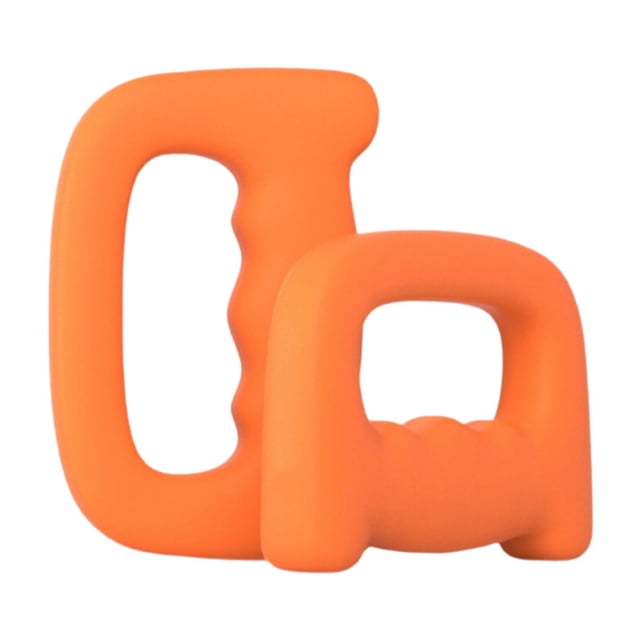 Siruishop 2 Pcs Haltères à Prise en D Ergonomiques Cardio Poids à Main de Levage pour Tout le Corps Orange 1,5 kg