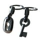 thumbnail image 2 of Llavero de Pareja Hugo Metal Split Colgantes Negro, 2 of 4