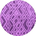 thumbnail image 1 of Ahgly Company Indoor Round Abstract Purple Modern Area Rugs, 8' Round, 1 of 4