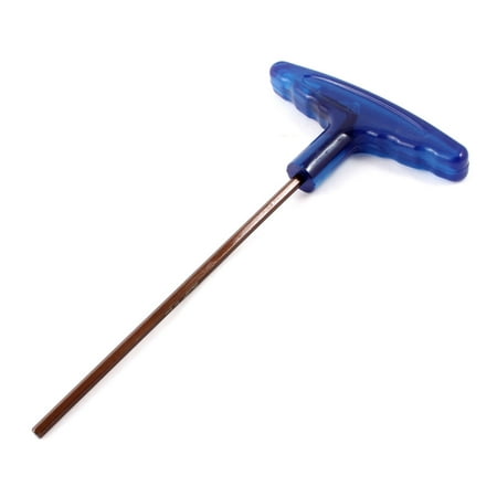 

Unique Bargains 4mm Blue Plastic Handle T Shaped Copper Tone Hex Spanner Key Wrench