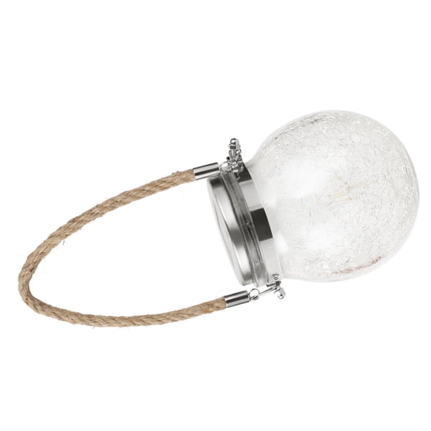Luz solar de vidrio craquelado, luz solar colgante, luz colgante de jardín engrosada, linterna solar, materiales ecológicos Jadeshay A