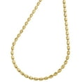 thumbnail image 2 of 10K Yellow Gold Diamond Cut Barrel Chain 2.75mm Necklace Oval Bead 18 Inch, 2 of 7