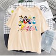 thumbnail image 1 of Camiseta feminina manga curta fofa em anime com estampa de Sailor Moonpangjing, 1 of 4