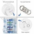 thumbnail image 5 of Blue Fish Coastal Bathroom Shower Curtains with 12 Hooks Polyester Waterproof Shower Curtain for Stalls and Bathtubs Nautical Seaside Ocean Summer Sea Decorative Bathroom Privacy Curtain 72x84 Inches, 5 of 9
