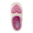 thumbnail image 6 of Josmo Cozy Hearts Slip On Ladies' Fluffy Slippers, White Pink, Size: 7, 6 of 7