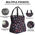 thumbnail image 3 of Pioneer Flower Floral Print Pattern Drawstring Lunch Bag Women - Drawstring Lunch Bag Insulated for Work Office - Stain-Resistant Large Lunchbags for Women with Multi-Pockets, 3 of 6
