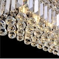 thumbnail image 3 of AFANQI 39 Inch Modern Living Room Rectangular Crystal Chandelier, 5-Light Chrome Suspended Ceiling Lighting Fixture, 3 of 6